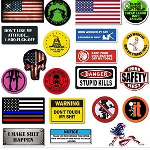 TREEARM 100 pcs Stickers & Decals Hard Hat